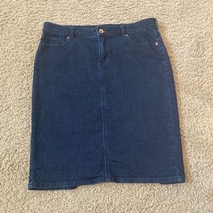 Straight Denim Pencil Skirt